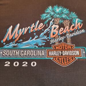 Harley Davidson Men's T-Shirt 5XL Myrtle Beach SC 2020 Motorcycle Biker Black